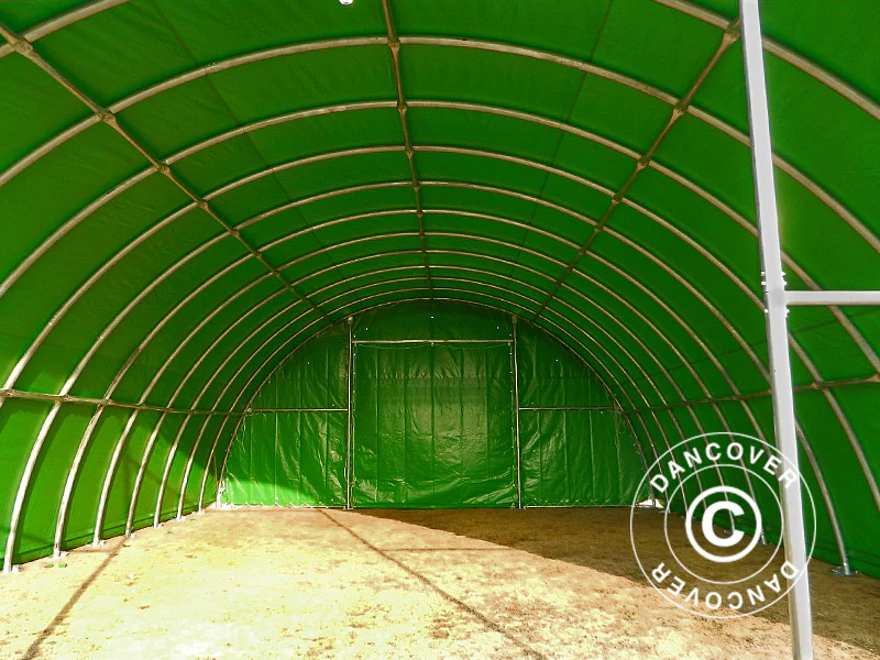 Rundbågehall 9,15x20x4,5m, PVC, Grön - Image 14