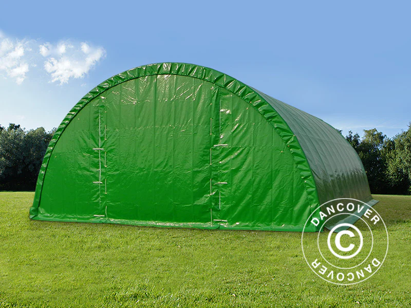 Rundbågehall 9,15x20x4,5m, PVC, Grön - Image 4