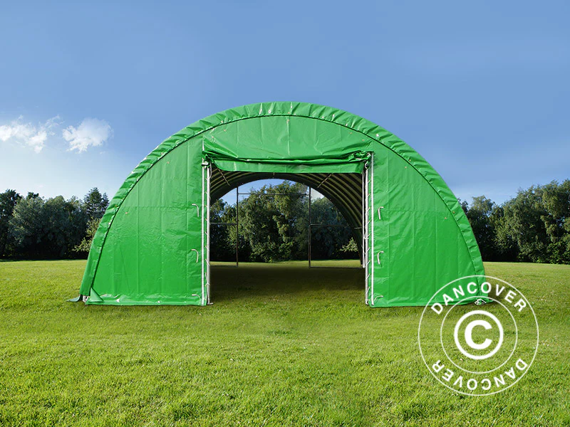 Rundbågehall 9,15x20x4,5m, PVC, Grön - Image 5