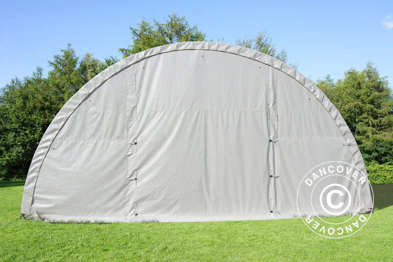 Rundbågehall 9,15x20x4,5m, PVC, Vit - Image 3