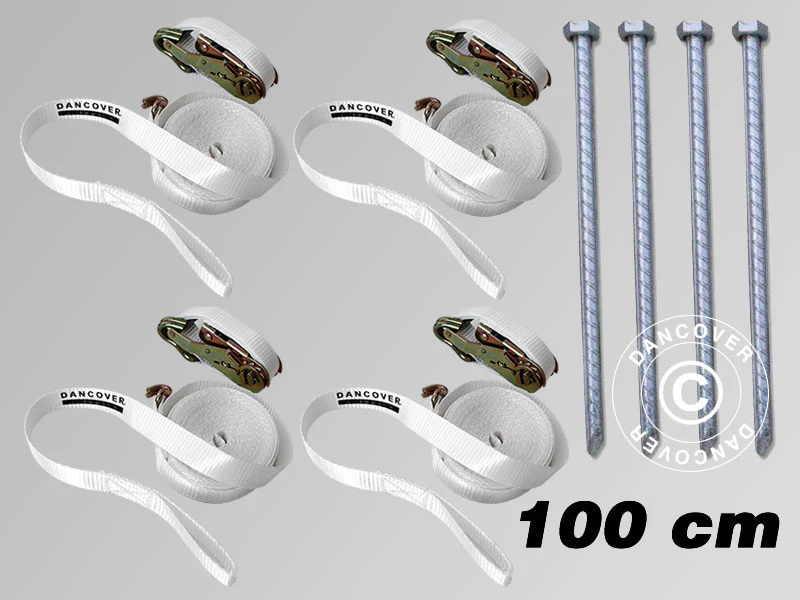 Safetypack 4 (Jordspik 100cm & stormlinor), Vit