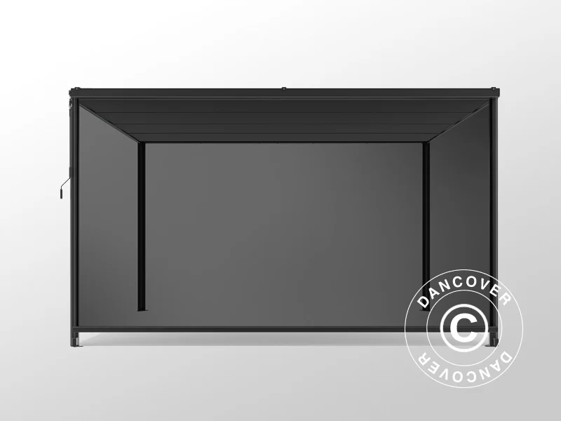 Sidoväggsskärm för pergola paviljong San Fernando, 3m, Mörkgrå - Image 2