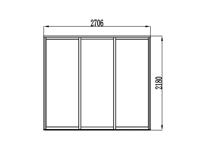 Skjutdörr set med glas för pergola San Pablo, 3m, Vit - Image 6