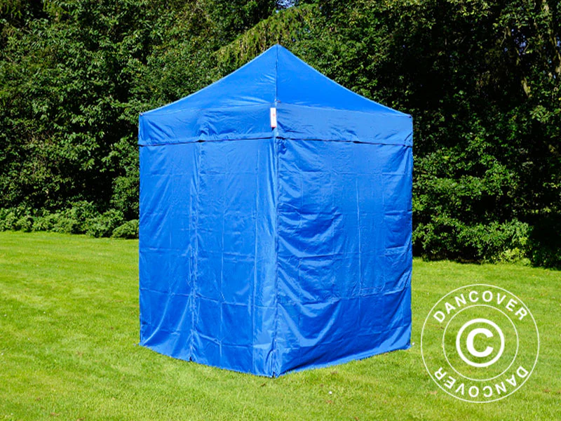 Snabbtält FleXtents Basic v.2, 2x2m Blå, inkl. 4 sidor - Image 9