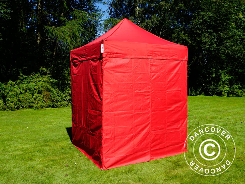 Snabbtält FleXtents Basic v.2, 2x2m Röd, inkl. 4 sidor - Image 12
