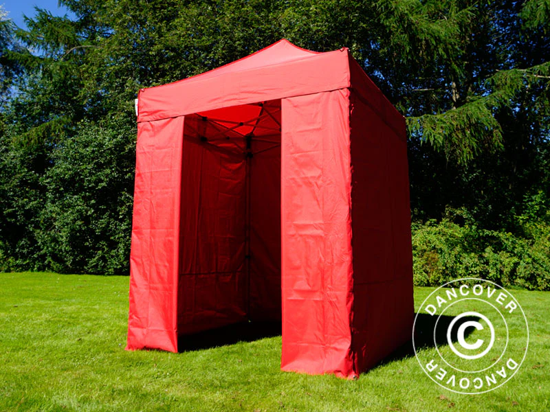 Snabbtält FleXtents Basic v.2, 2x2m Röd, inkl. 4 sidor - Image 13