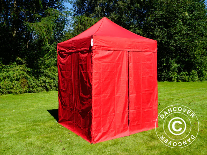 Snabbtält FleXtents Basic v.2, 2x2m Röd, inkl. 4 sidor - Image 9