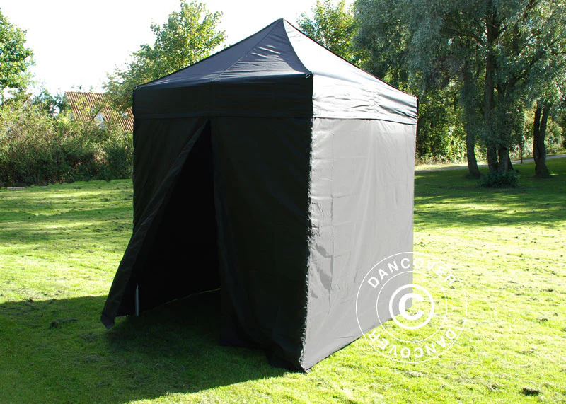 Snabbtält FleXtents Basic v.2, 2x2m Svart, inkl. 4 sidor - Image 3