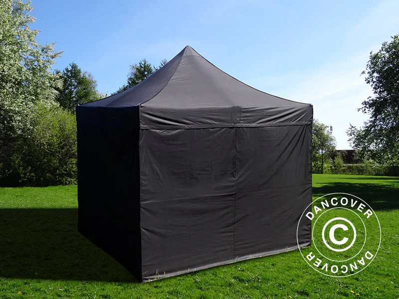Snabbtält FleXtents Basic v.3, 3x3m Svart, inkl. 4 sidor - Image 4