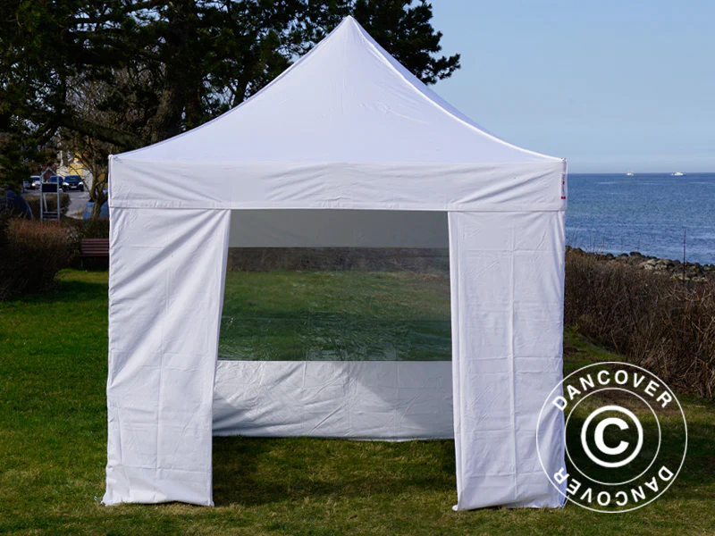 Snabbtält FleXtents Basic v.3, 3x3m Vit, inkl. 4 sidor - Image 12