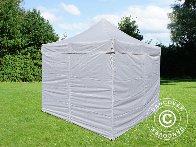 Snabbtält FleXtents Basic v.3, 3x3m Vit, inkl. 4 sidor - Image 4