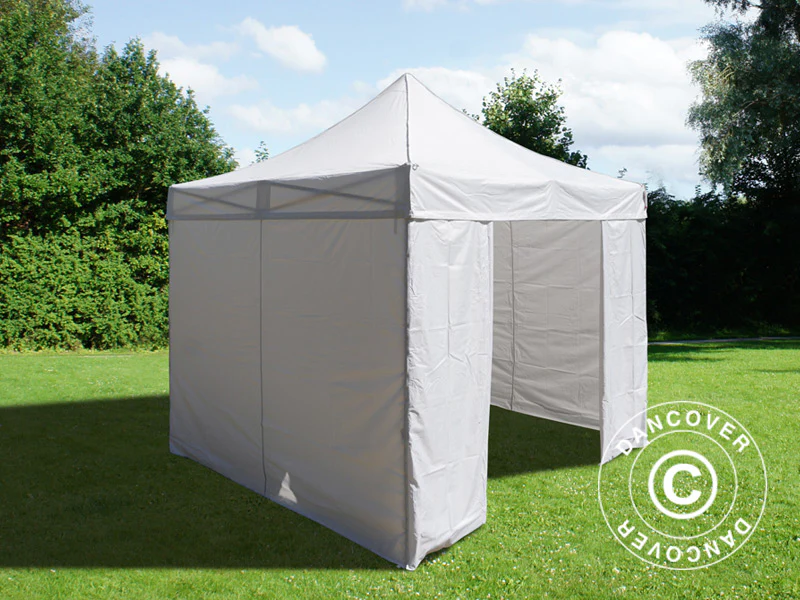 Snabbtält FleXtents Basic v.3, 3x3m Vit, inkl. 4 sidor - Image 5