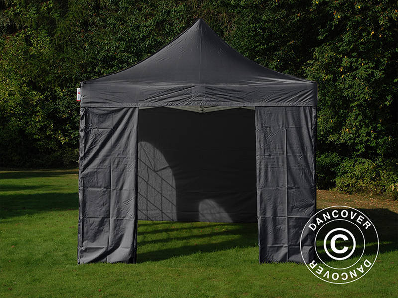 Snabbtält FleXtents Basic v.3, 3x6m Svart, inkl. 4 sidor - Image 3