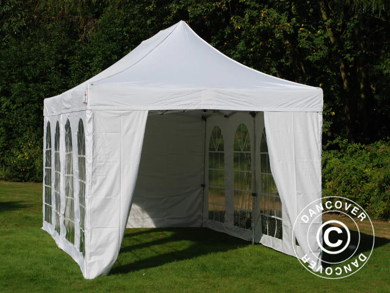 Snabbtält FleXtents Basic v.3, 3x6m Vit, inkl. 4 sidor - Image 5