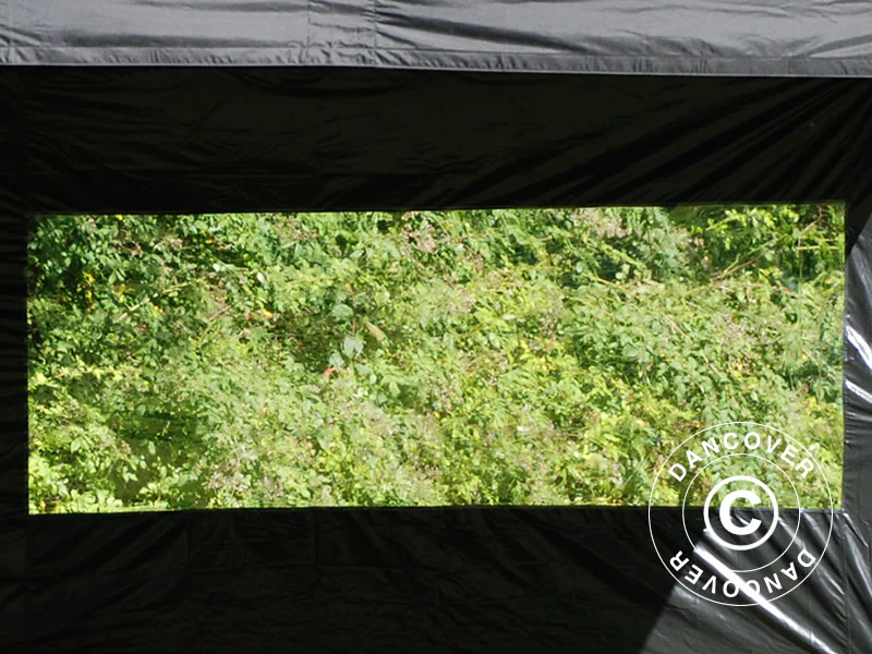 Snabbtält FleXtents Basic v.3, 4x4m Svart, inkl. 4 sidor - Image 4