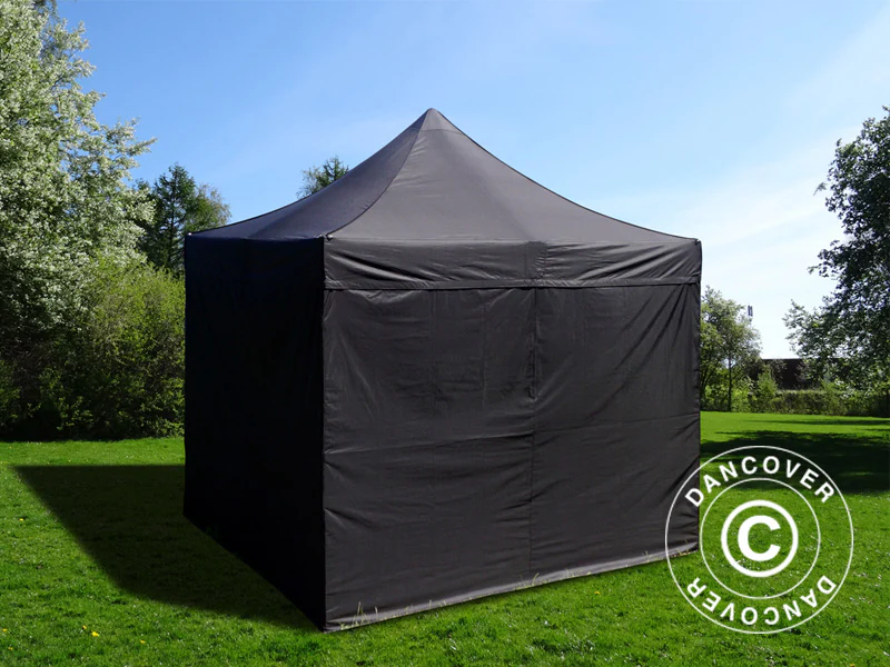 Snabbtält FleXtents Basic v.3, 4x4m Svart, inkl. 4 sidor - Image 6