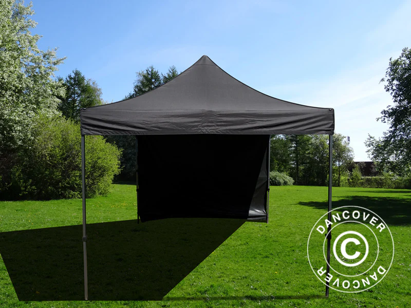 Snabbtält FleXtents Basic v.3, 4x4m Svart, inkl. 4 sidor - Image 8
