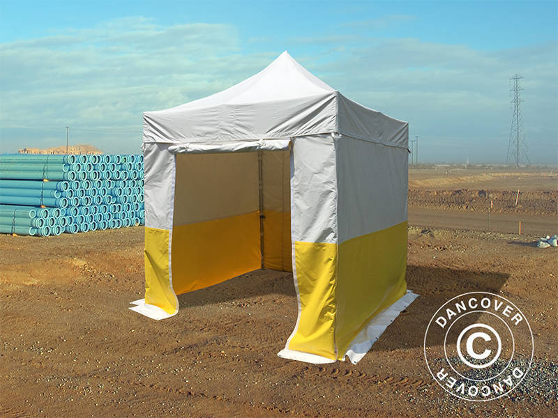 Snabbtält FleXtents® PRO 2,5x2,5m, PVC, Arbetstält, Flamhämmande, inkl. 4 sidoväggar - Image 2