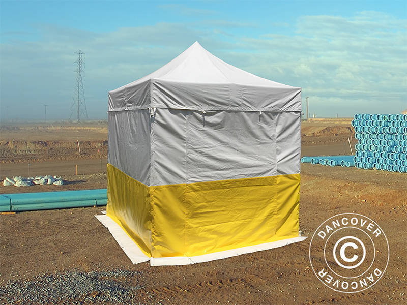 Snabbtält FleXtents® PRO 2,5x2,5m, PVC, Arbetstält, Flamhämmande, inkl. 4 sidoväggar - Image 4