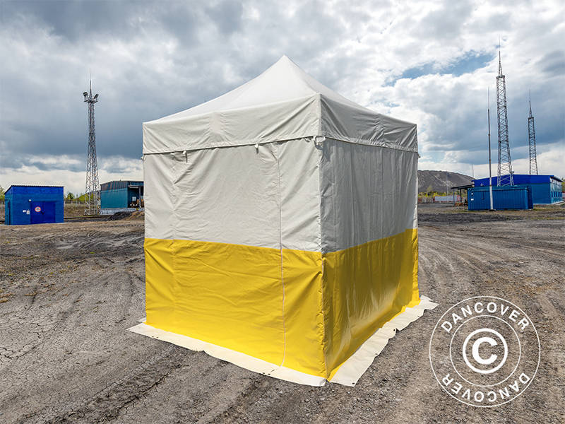 Snabbtält FleXtents® PRO 2,5x2,5m, PVC, Arbetstält, Flamhämmande, inkl. 4 sidoväggar - Image 6