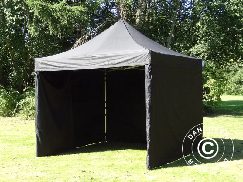 Snabbtält FleXtents PRO 2,5x2,5m Svart, inkl. 4 sidor - Image 12