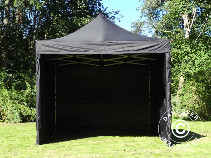 Snabbtält FleXtents PRO 2,5x2,5m Svart, inkl. 4 sidor - Image 3