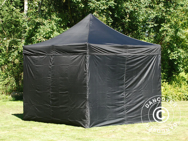 Snabbtält FleXtents PRO 2,5x2,5m Svart, inkl. 4 sidor - Image 4