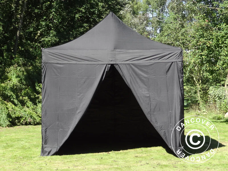 Snabbtält FleXtents PRO 2,5x2,5m Svart, inkl. 4 sidor - Image 7