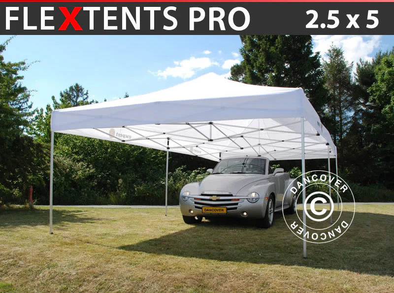 Snabbtält FleXtents PRO 2,5x5m Vit