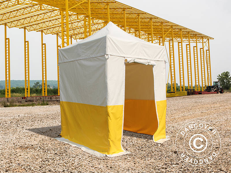 Snabbtält FleXtents® PRO 2x2m, PVC, Arbetstält, Flamhämmande, inkl. 4 sidoväggar - Image 10