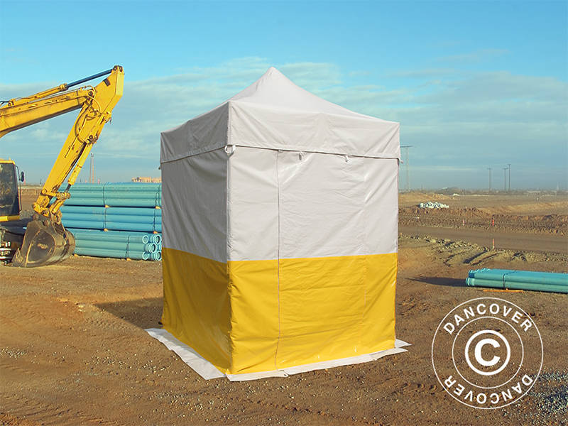 Snabbtält FleXtents® PRO 2x2m, PVC, Arbetstält, Flamhämmande, inkl. 4 sidoväggar - Image 2
