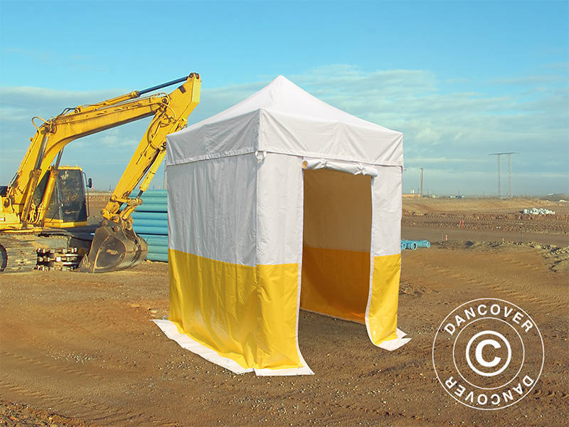 Snabbtält FleXtents® PRO 2x2m, PVC, Arbetstält, Flamhämmande, inkl. 4 sidoväggar - Image 3