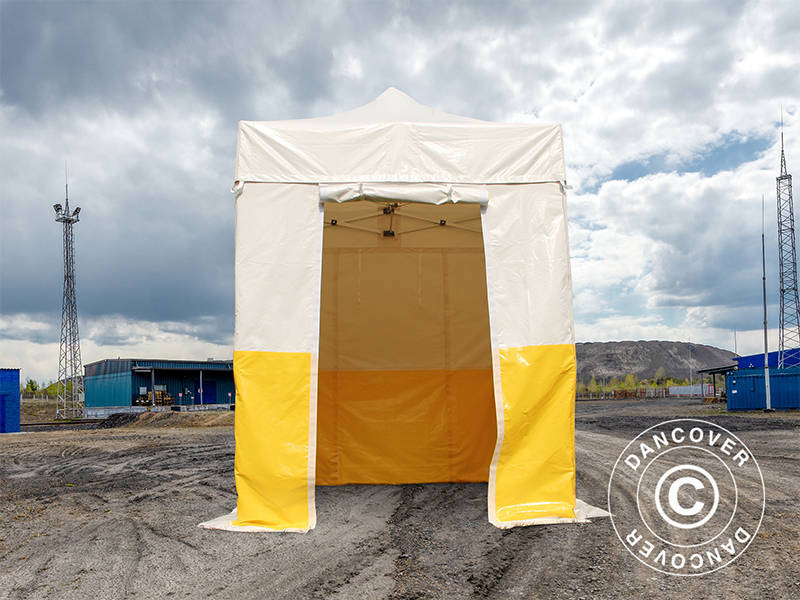 Snabbtält FleXtents® PRO 2x2m, PVC, Arbetstält, Flamhämmande, inkl. 4 sidoväggar - Image 6
