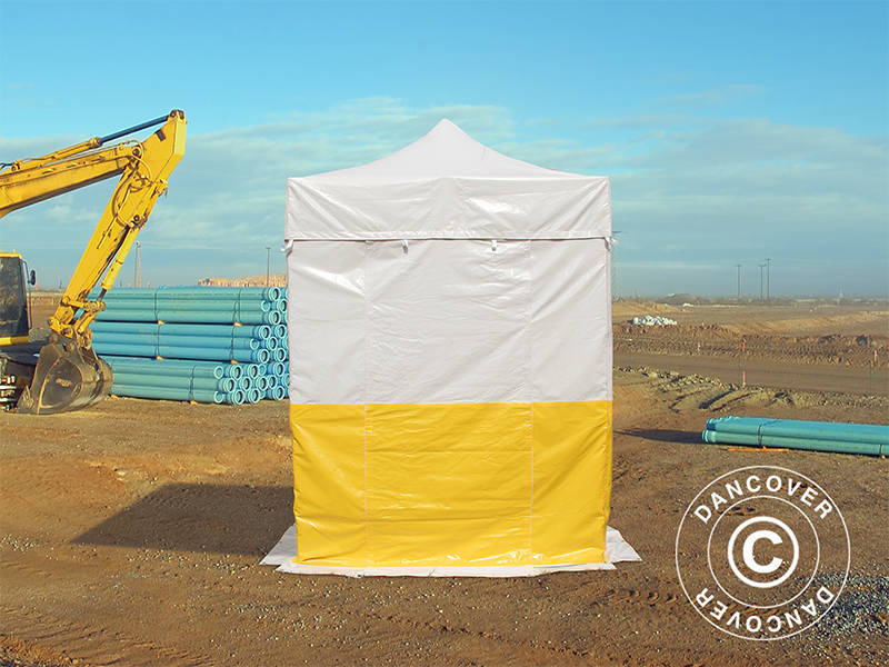 Snabbtält FleXtents® PRO 2x2m, PVC, Arbetstält, Flamhämmande, inkl. 4 sidoväggar - Image 7