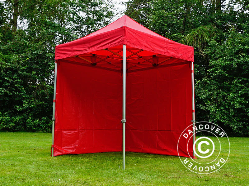 Snabbtält FleXtents PRO 2x2m Röd, inkl. 4 sidor - Image 10