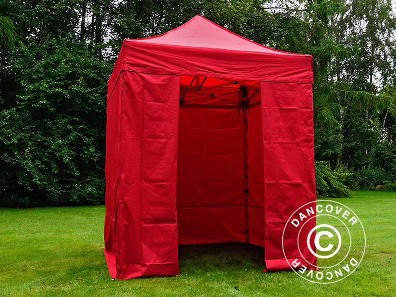 Snabbtält FleXtents PRO 2x2m Röd, inkl. 4 sidor - Image 3