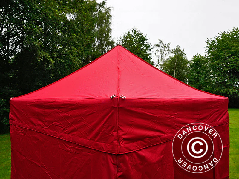 Snabbtält FleXtents PRO 2x2m Röd, inkl. 4 sidor - Image 5