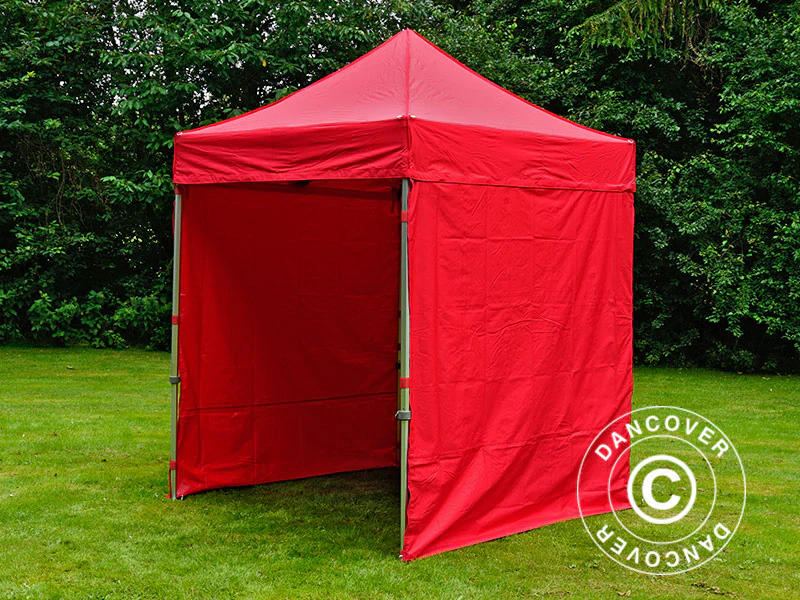 Snabbtält FleXtents PRO 2x2m Röd, inkl. 4 sidor - Image 6