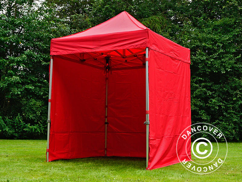 Snabbtält FleXtents PRO 2x2m Röd, inkl. 4 sidor - Image 7
