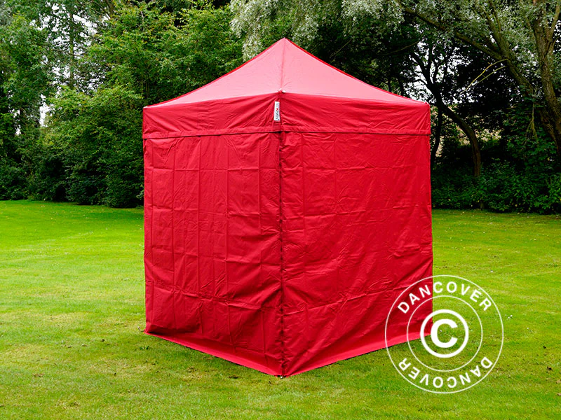 Snabbtält FleXtents PRO 2x2m Röd, inkl. 4 sidor - Image 9