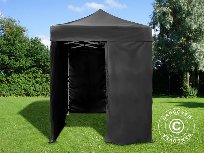 Snabbtält FleXtents PRO 2x2m Svart, inkl. 4 sidor - Image 3