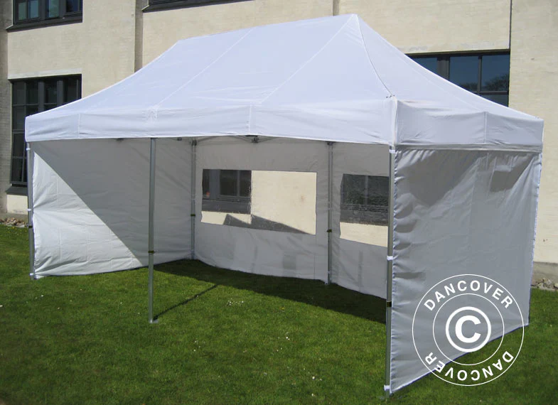 Snabbtält FleXtents PRO 3,5x7m Vit, inkl. 6 sidor - Image 3