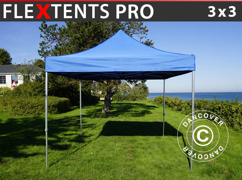 Snabbtält FleXtents PRO 3x3m Blå