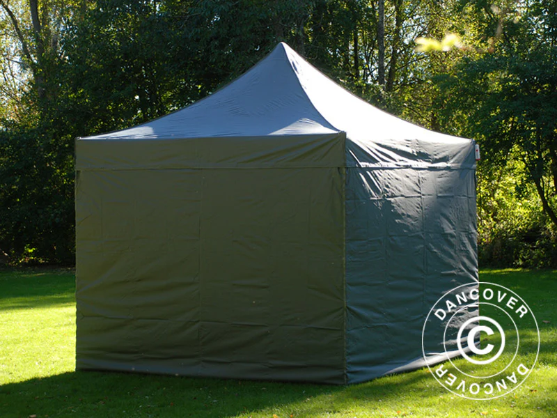Snabbtält FleXtents PRO 3x3m Grå, inkl. 4 sidor - Image 6