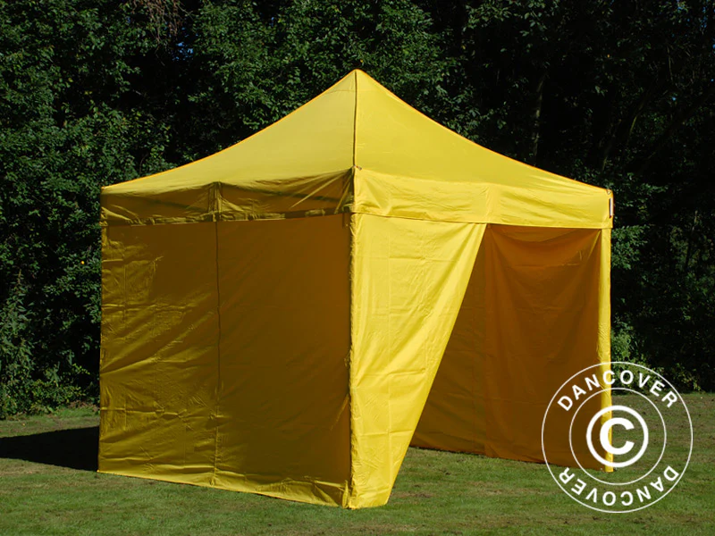 Snabbtält FleXtents PRO 3x3m Gul, inkl. 4 sidor - Image 11