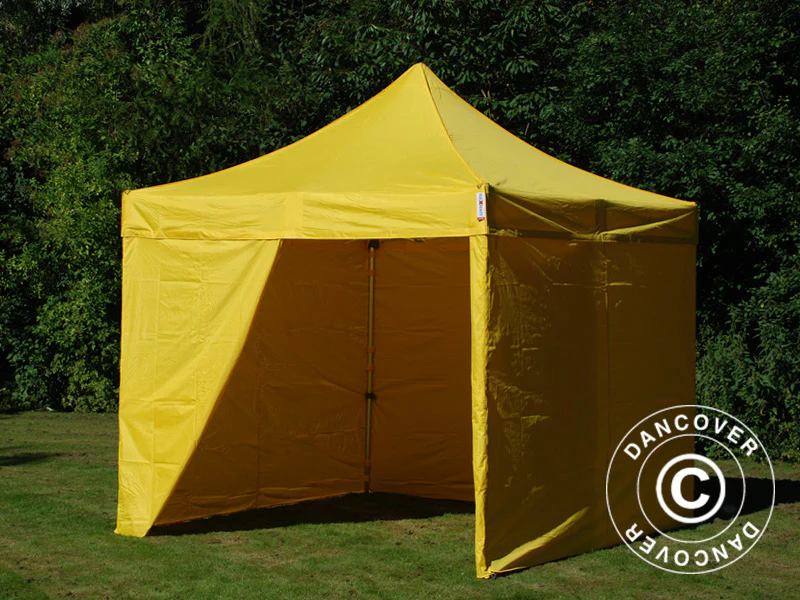 Snabbtält FleXtents PRO 3x3m Gul, inkl. 4 sidor - Image 12