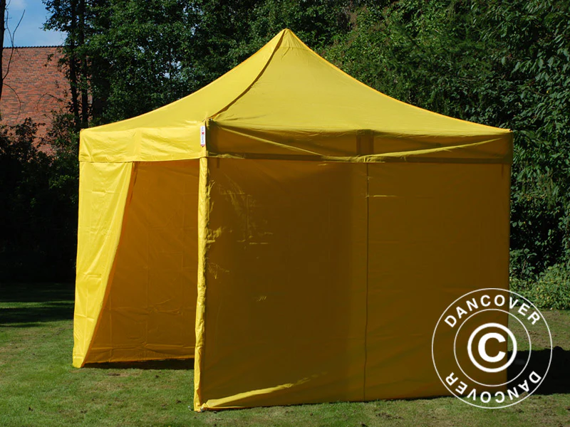 Snabbtält FleXtents PRO 3x3m Gul, inkl. 4 sidor - Image 13