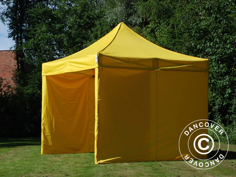 Snabbtält FleXtents PRO 3x3m Gul, inkl. 4 sidor - Image 17
