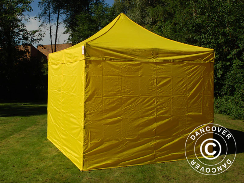 Snabbtält FleXtents PRO 3x3m Gul, inkl. 4 sidor - Image 3