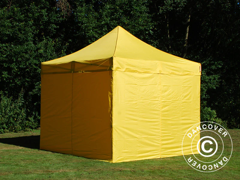 Snabbtält FleXtents PRO 3x3m Gul, inkl. 4 sidor - Image 4